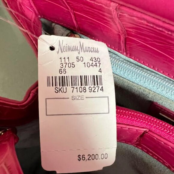 $6.2K LAMBERTSON TRUEX PINK CROCODILE PURSE BAG *TIFFANY & CO* - Picture 11 of 12